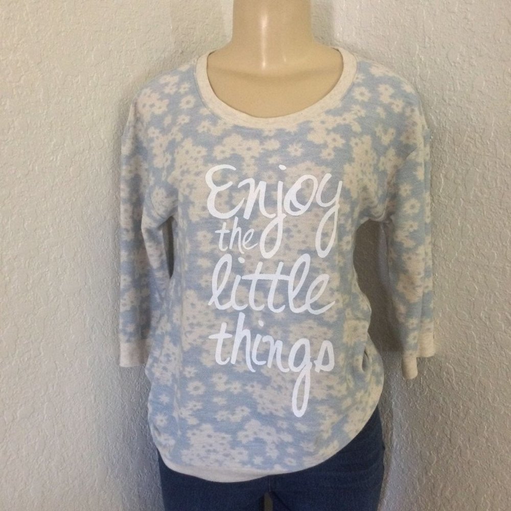 Sonoma Enjoy the Little Things, 3/4 Sleeve Top XS - Picture 2 of 6
